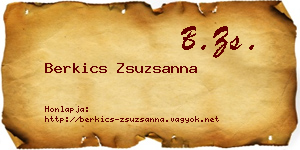 Berkics Zsuzsanna névjegykártya