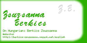 zsuzsanna berkics business card